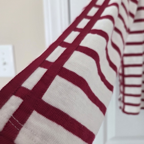 LOFT Red Striped Top - Picture 2 of 5